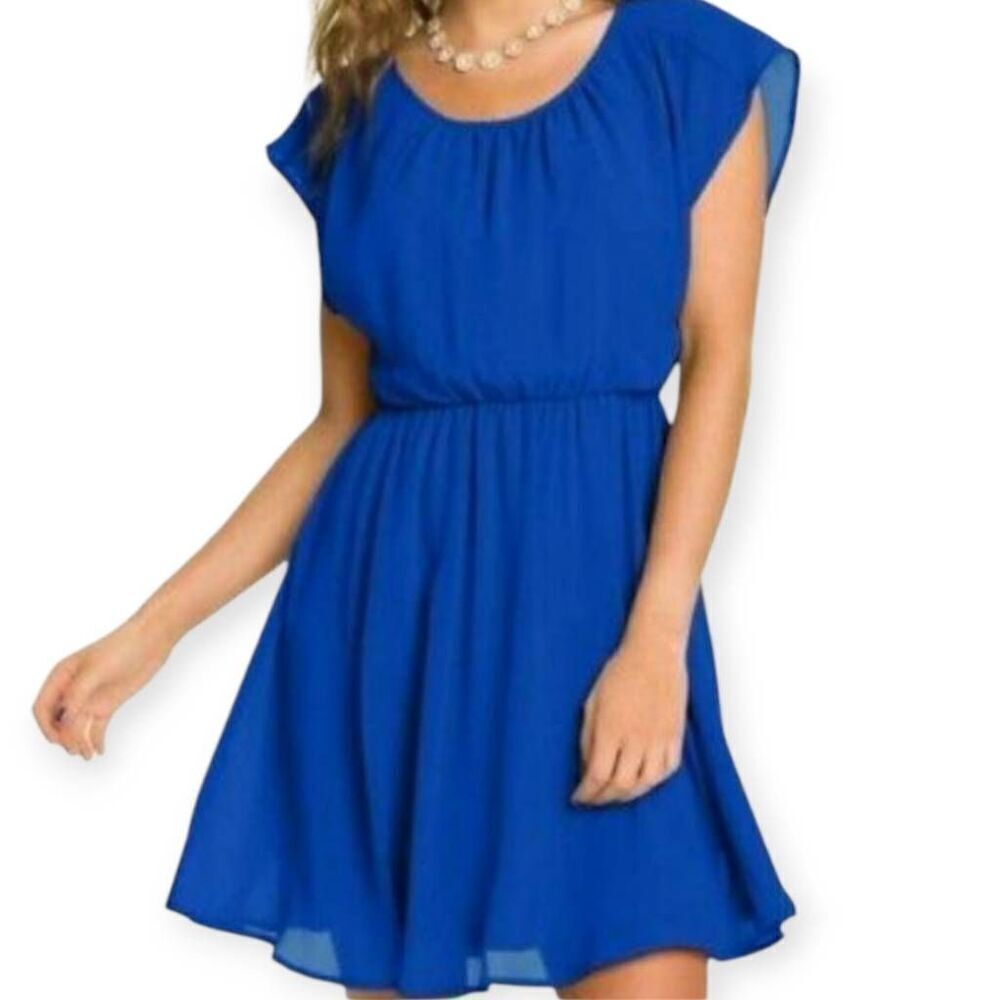 LUSH COBALT BLUE DRESS SZ. XS EUC